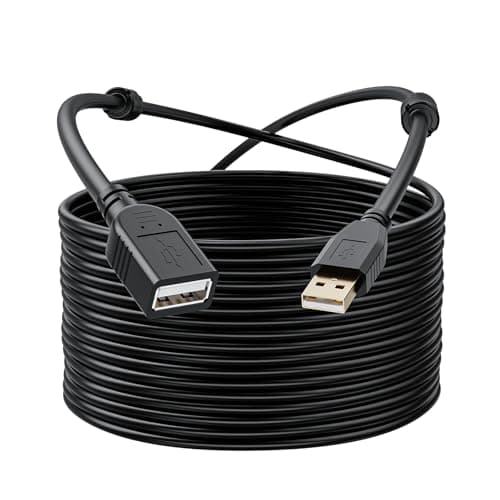 Image of USB 2.0 Extension Cable 30FT / 10M, USB Type A to A, Long Active USB 2.0 Extender, Male to Female Repeater Cable, 480Mbps Transfer Speed for Game Consoles, Printer, Camera, Keyboard, Hard Drives