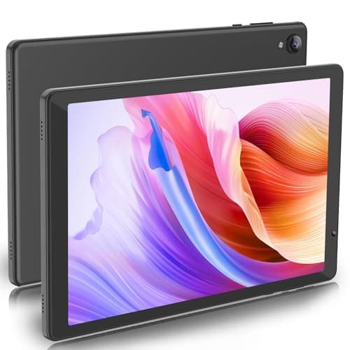 Image of PRITOM 10 inch Tablet, Android 14 tablet, 32GB ROM, 6000Mah, Expand to 1024GB, Quad Core Processor, 10 inch Tablet, Android Tablets HD IPS Screen, Camera, Wi-Fi, Bluetooth, Tablet PC(Gray)