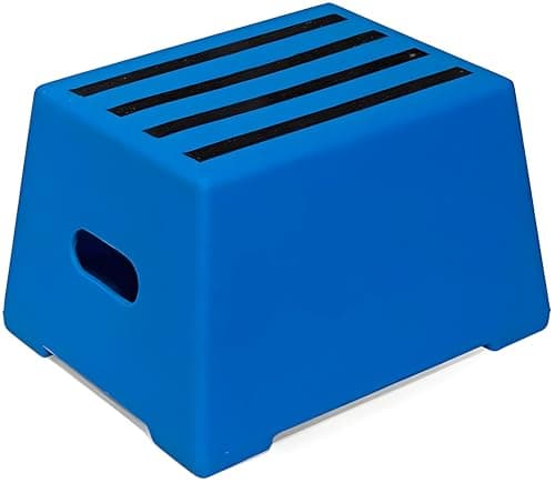 Image of 1 Tread Heavy Duty Safety Steps Moulded 260KG Capacity Plastic Industrial Anti Slip Footstep Warehouse Equestrian Platforms