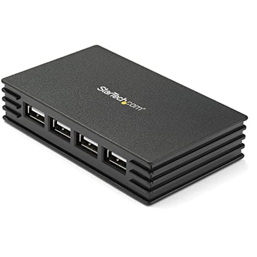 Image of StarTech.com 4 Port USB 2.0 Hub with Power Adapter - Black - 3ft USB 2.0 A/B male-male cable (ST4202USBGB)