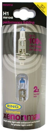 Image of Ring Automotive RW1048 H1 P14.5s Xenon Max with 100 Percent Halogen Headlamp, 12 V, 55 W