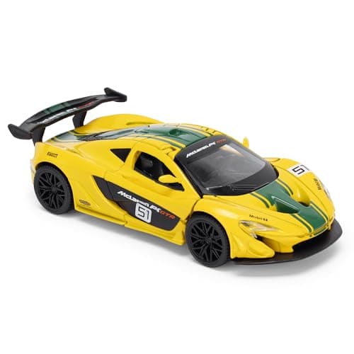Image of McLaren P1 1:43 Scale Die-Cast Model Car - Volcano Yellow | Detailed Collectors Edition Diecast | Official Licensed Product