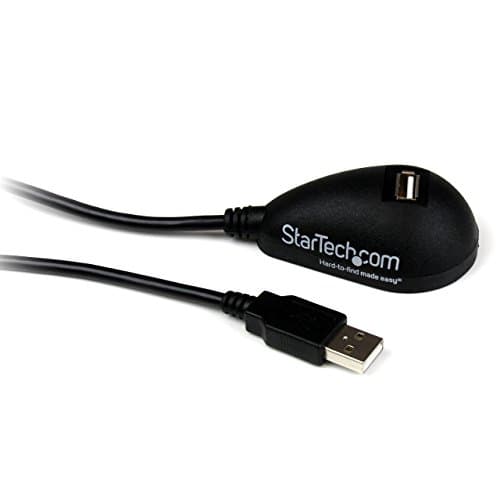 Image of StarTech.com 5ft USB 2.0 Extension Cable - Male to Female - 5 ft USB A to A Extension cord for Laptop, Desktop, Tablet, Webcam & More (USBEXTAA5DSK), Black