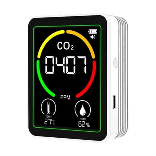 Image of CO2s Monitor | Air Quality Monitor Indoor | Carbon Dioxide Monitors with LCD Display | CO2s Detector Alarm Carbon Dioxide Detector | Air Pollution Tester for Home Kitchen Office Car