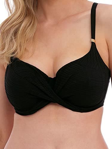 Image of Fantasie Womens Women's Ottawa Wrap Full Cup Bikini Top, Black, 34FF
