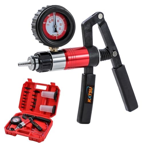Image of KATSU Tools 2 in 1 Hand Held Vacuum and Pressure Pump Tester Brake Fluid Bleeding Bleeder Kit, One Man Operation, for Car Motorcycle 450823