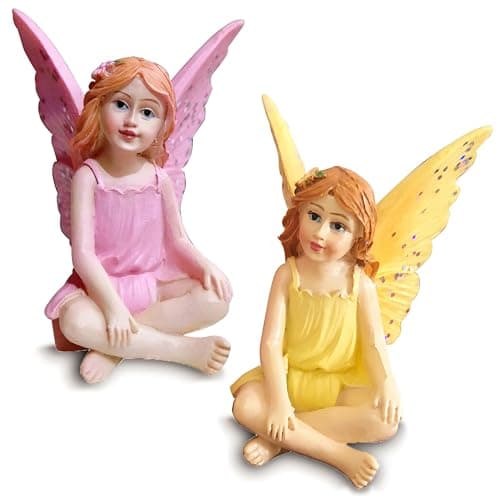 Image of MUAMAX Fairy Garden Fairies Figurines for Miniature Garden Fairies Fairy Gardens Accessories Suppliers Micro Landscape Bonsai Craft Decor Terrarium Ornaments