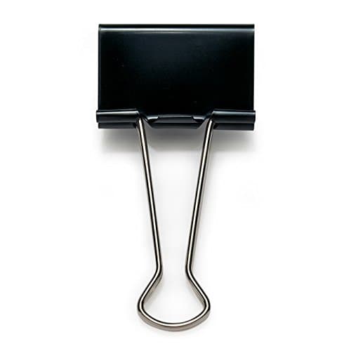 Image of Rapesco 50mm Foldback Clip - Black (Pack of 10, 10 Pieces each)