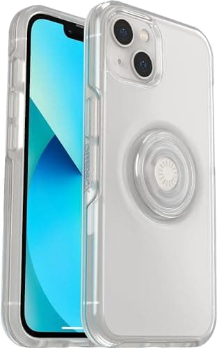 Image of OtterBox Otter + POP Symmetry Clear Series Case for iPhone 13 - Clear POP (Clear)