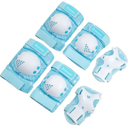 Image of Kids/Youth Knee Pad Elbow Pads Guards Protective Gear Set for Roller Skates Cycling BMX Bike Skateboard Inline Skatings Scooter Riding Sports (Star Green, Small (3-7 years))