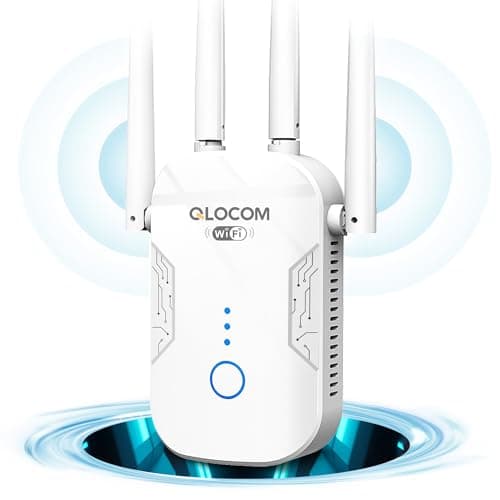 Image of QLOCOM 2026 Newest1 WiFi Extender Booster Blazing-Fast 1200Mbps WiFi Booster Range Extender Dual Band 5GHz & 2.4GHz Wireless Signal Booster/Hotspot with 2800 Sq.Ft Wider Coverage, Easy Setup WE4OU230