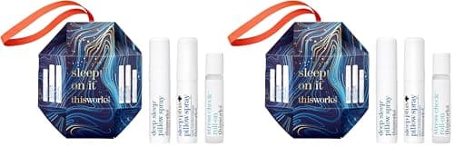 Image of This Works Sleep On It Kit - Sleep Plus Pillow Spray, Deep Sleep Pillow Spray & Stress Check Roll-On (5ml Each) - Mini Set with Lavender, Eucalyptus & Frankincense (Pack of 2)