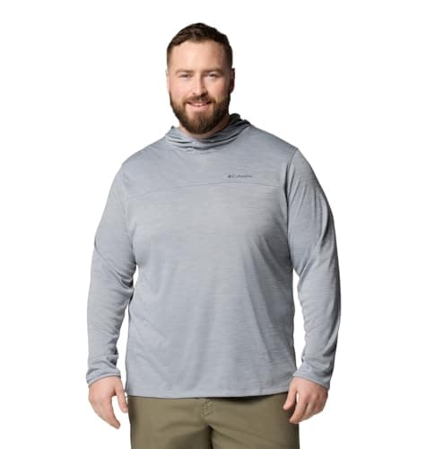 Image of Columbia Men's Sage Peak Knit Hoodie, Columbia Grey Heather, M