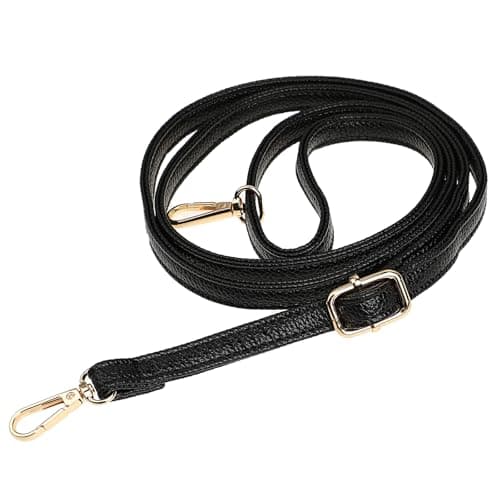 Image of YBEATY Purse Strap Replacement Genuine Leather Strap Adjustable Crossbody Bag Strap Shoulder Extended Long Thin Black Handbags for Women Girl Handbags Purse Extender Chain Straps Crossbody