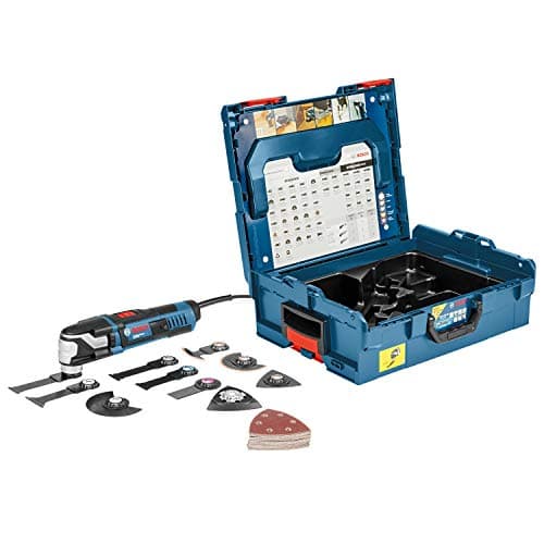 Image of Bosch Professional GOP 55-36 multi-cutter (Starlock tool holder, 550 W, incl. 9x plunge saw blades, 1x delta sanding plate, 25x sanding sheet, L-BOXX 136)