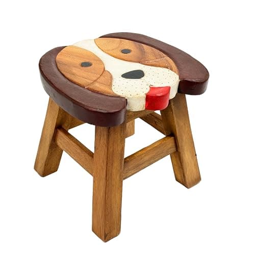 Image of Crafty Artisan kids wooden stools (dog face)