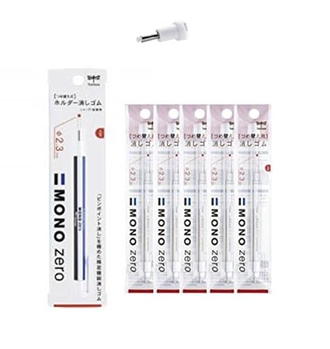 Image of Tombow Mono Zero Eraser Pen (1 Eraser Pen and 10 Refills, 2.3mm Round Tip)