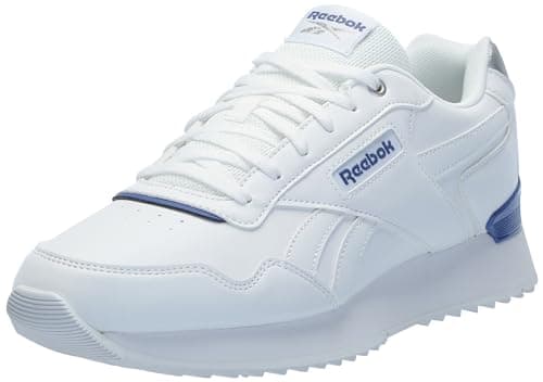 Image of Reebok Women's Glide Ripple Clip Sneaker, Footwear White/Step Purple/Silver Metallic, 3 UK