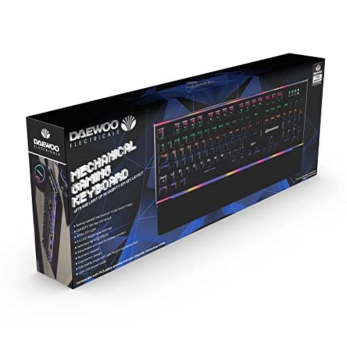 Image of Daewoo Mechanical Gaming Keyboard, RGB LED Light Up UK Qwerty 104 Key Layout