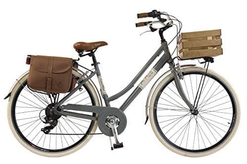 Image of Via Veneto by Canellini Bike Bicycle Citybike CTB Woman Vintage Retro Via Veneto Aluminium Grey with wood case