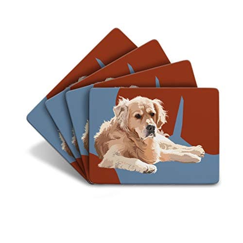 Image of Golden Retreiver - Set of 4 Table Mats - Leslie Gerry Animal Gifts
