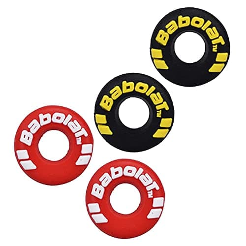 Image of JIANGCHA 4 Pcs Tennis Racquet Vibration Dampeners Silicone Tennis Racquet Shock Absorbers Tire Shape Tennis Racket Dampeners for Tennis Training Competition