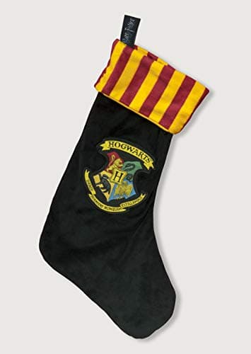 Image of Groovy Uk Harry Potter Hogwarts Fleece Christmas Stocking, 47 cm x 30 cm Size, Black/Red/Yellow