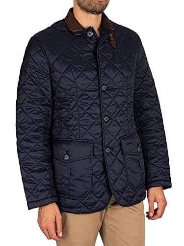 Image of Barbour Men's Quilted Sander Jacket, Blue, XL