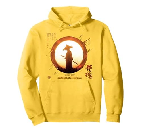 Image of Japanese samurai sunset in vaporwave retro vibes aesthetic Pullover Hoodie