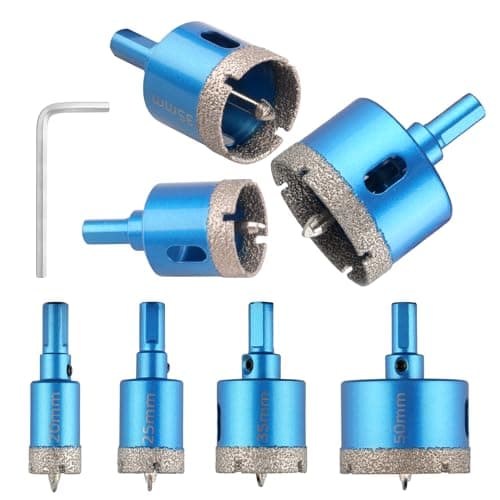 Image of Inodiref Diamond Core Drill Bit Set 20/25/35/50mm with Pilot Center Drill Bit Vacuum Brazed Diamond Hole Saw diamond Drill Bits For Porcelain Tiles Glass Ceramics Marble Granite