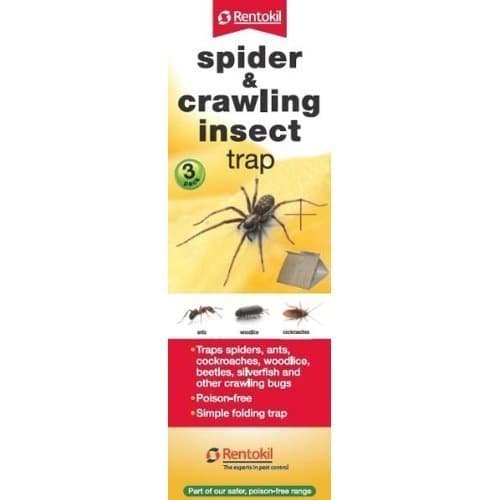 Image of Rentokil 3 Pack Spider & Crawling Insect Beetle Ants Cockroaches Trap