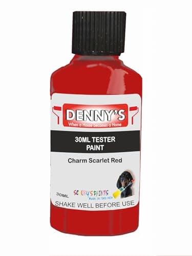 Image of Premium Interior Wall & Ceiling Emulsion Paint – Charm Scarlet Red – Rich Matt Finish, Durable & Washable, Low Odour, Ideal for Living Rooms, Bedrooms & Hallways (30ML Tester Bottle)