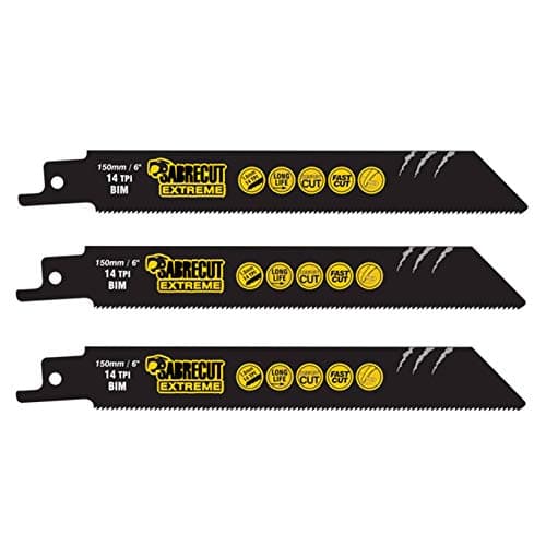 Image of 3 x SabreCut SCRS922BF_3 150mm 14 TPI S922BF Fast Wood and Metal Cutting Reciprocating Sabre Saw Blades