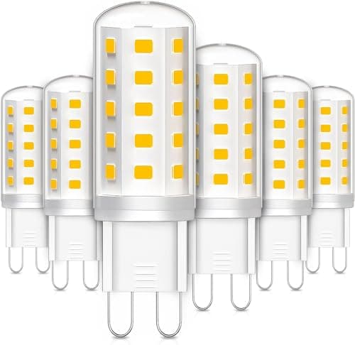 Image of LEDYA G9 LED Bulbs Warm White 6-Pack, 3W, 2700K, 380LM, Equivalent to 30W Halogen Energy Saving, High CRI>80, 360° Beam Angle, 220-240V No Flicker, Non-Dimmable for Lighting Decor, Crystal Chandelier