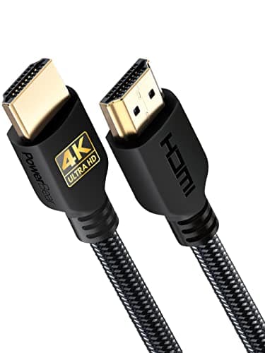 Image of PowerBear 4K HDMI Cable 0.3 M | High Speed, Braided Nylon & Gold Connectors, 4K @ 60Hz, Ultra HD, 2K, 1080P, ARC & CL3 Rated | for Laptop, Monitor, PS5, PS4, Xbox One, Fire TV, Apple TV PC