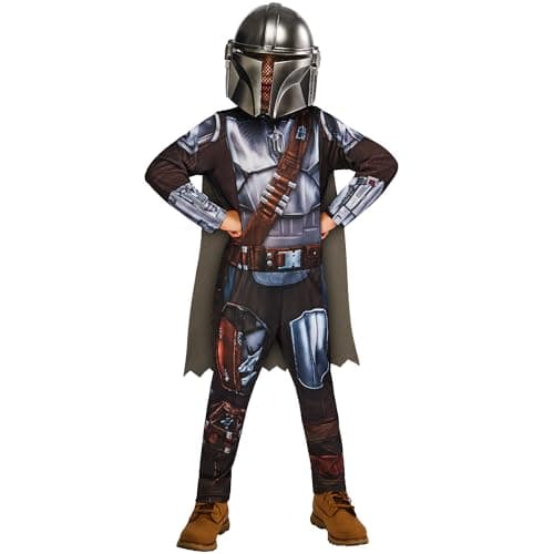 Image of Rubies Official Disney Star Wars The Mandalorian Classic Child Costume, Kids Fancy Dress, Size Ages 5-6 Years Halloween