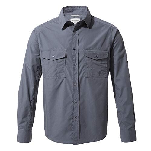 Image of Craghoppers Mens Kiwi Ls Hiking Shirt, Ombre Blue, S EU