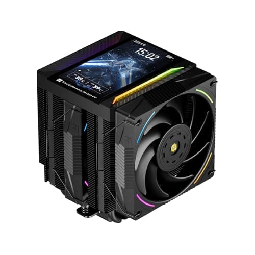Image of Thermalright Peerless Assassin 120 Vision MAX ARGB Black CPU Cooler, PC Heatsink Cooler 6 Heat Pipes, 5’’ Magnetic Display Screen with 480x854 Resolution,for AM4/AM5 and Intel LGA1700/1851