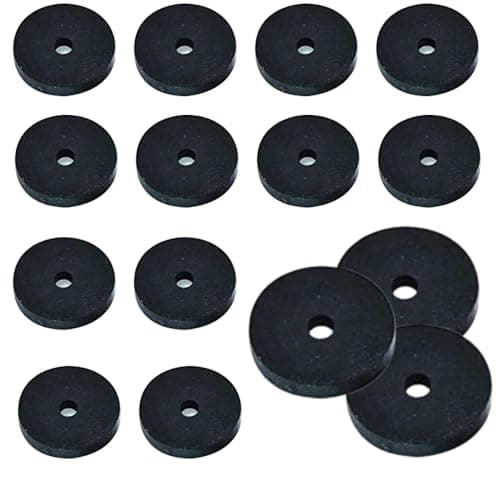 Image of Flat Rubber Tap Washers 1/2" Black Flat Rubber O Ring Washers for Outdoor Garden & Plumbing Sink/Bath Taps Basin Shower Seal Drip Pack of 15