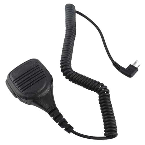 Image of Tonysa Portable Handheld Speaker Mic for Walkie Talkie, 3.5mm Headphone Jack Speaker Mic Walkie-talkie Radio Hand Microphone with Steel Belt Clip for GP88S, GP2000, GP88, GP3688, etc