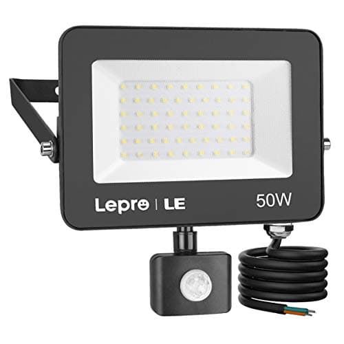 Image of Lepro 50W Security Lights Outdoor Motion Sensor, 4200 Lumens PIR Sensor Security Light, Super Bright, Ultra Thin, Water-Resistant Flood Light for Garden, Patio, Backyard, Rooftop and More