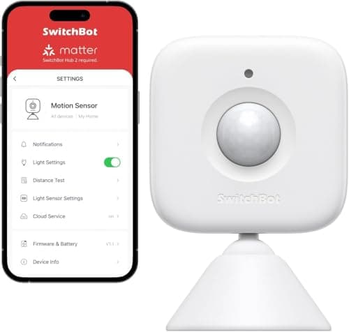 Image of SwitchBot Smart Motion Door Sensor - Wireless Home Security System, PIR Motion Detector Alert, Add SwitchBot Hub Mini to be Compatible with Alexa