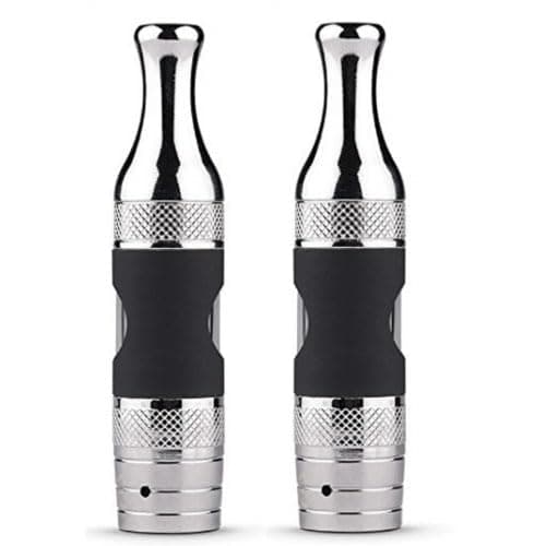 Image of 2 x ET-S Glass Clearomiser, BVC/BDC Coils Compatible, Wickless CE4 style ego tank 2ml (Black)