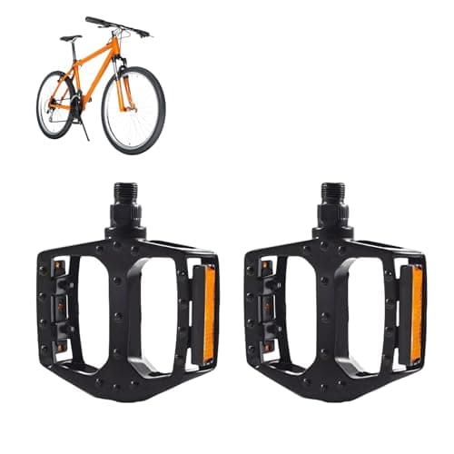 Image of 2PCS Bike Pedals,Non-Slip Mountain Bike Pedals with Reflectors,Suitable Flat for Road&Mountain Trekking and City Bike