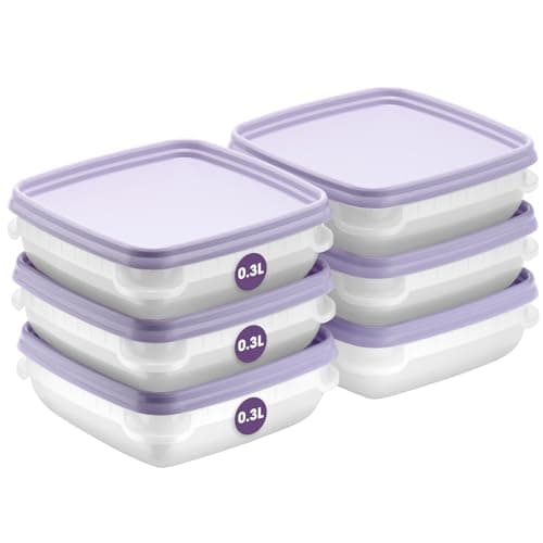Image of SmartStore Small Food Storage Containers 0.3L Set of 6 | Suitable for Fridge and Freezer | BPA Free Meal Prep Containers Reusable, Microwavable, Dishwasher Safe, Stacks and Nests