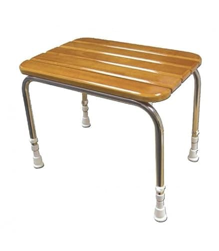 Image of Akw 5080 Shower Stool with Removable Wooden Slats Maximum Load 252 kg (PMR Accessibility), Other