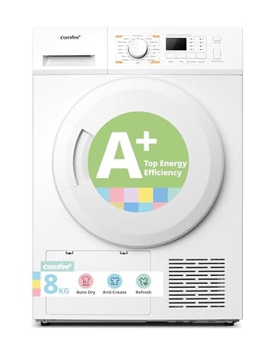 Image of COMFEE' Freestanding Heat Pump Tumble Dryer,8kg Front Load, A+ Class, 16 Programmes, Auto-Dry,Anti-Crease,Refresh,White,CFG09EH80/W-UK