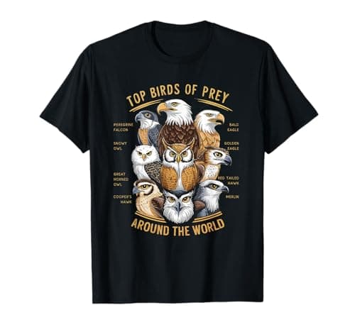 Image of top Birds of Prey Educational top world predatory birds T-Shirt