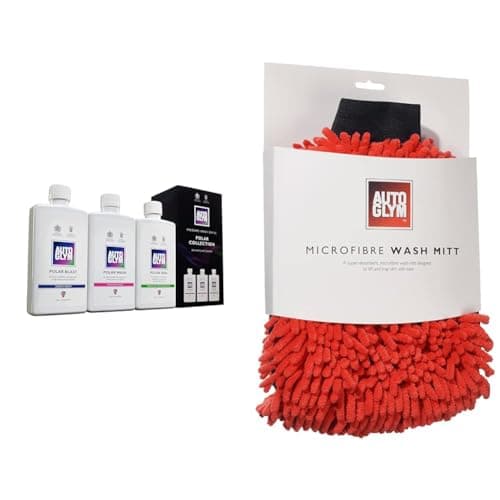 Image of Autoglym Polar Collection, Car Cleaning Kit & Microfibre Noodle Wash Mitt - Mircrofibre Cleaning Mitt Specially