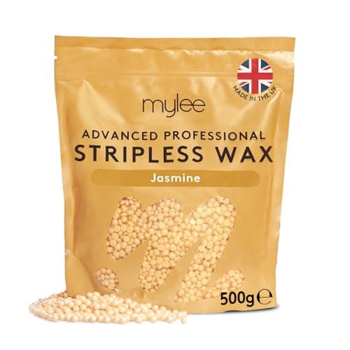 Image of Mylee Advanced Stripless Wax 500g [Jasmine] Professional Hard Wax Beads, Painless Hair Removal, No Strips Needed, Peelable Hot Wax for Hair Removal, Full Body, Face, Bikini, Brazilian, Hollywood